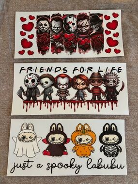 Cute and spooky UV DTF wraps